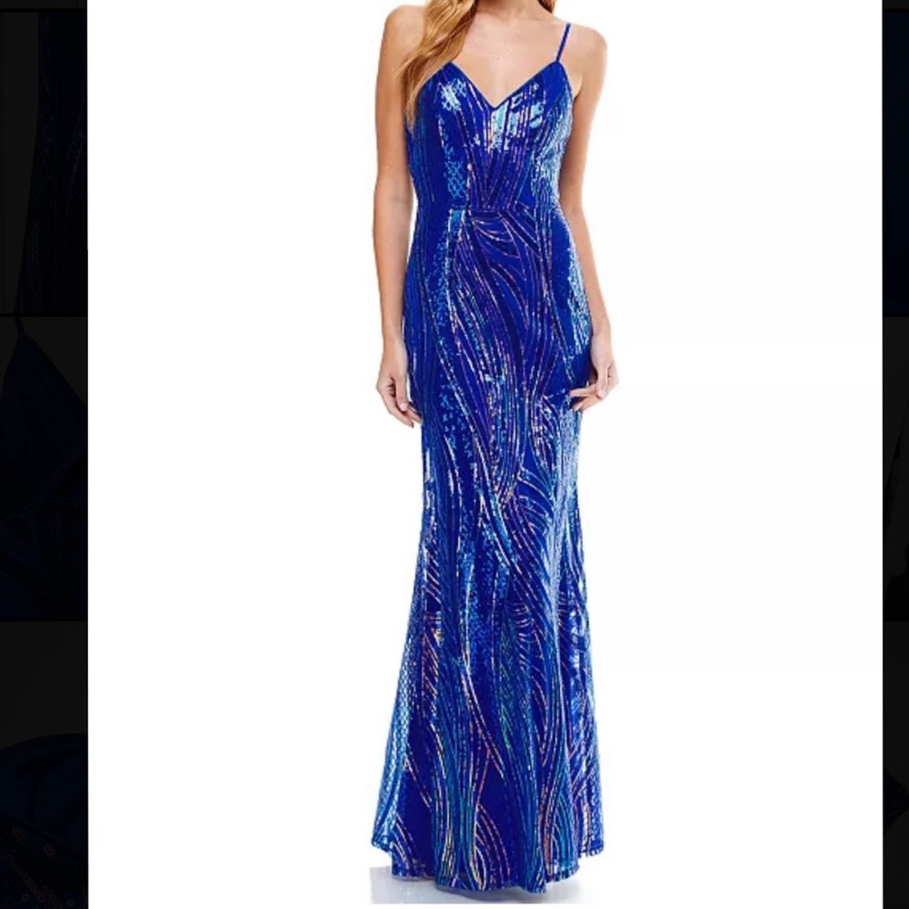 Mermaid Sequin Mesh Gown